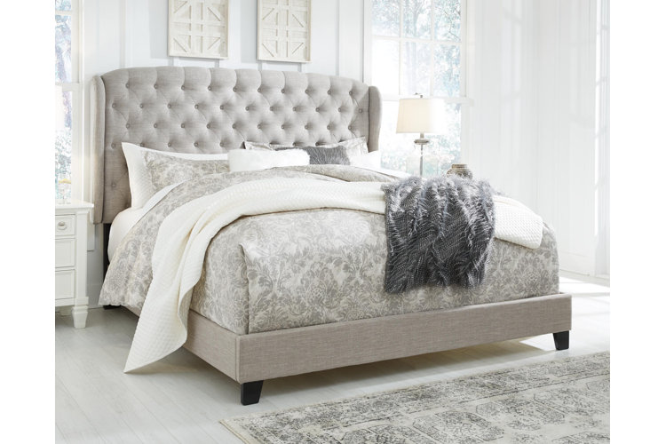 Maryport tufted upholstered low profile standard bed sales